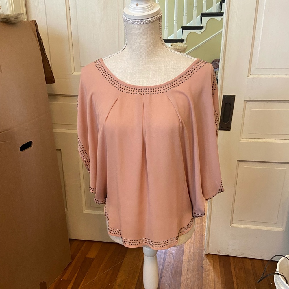 Pink studded blouse